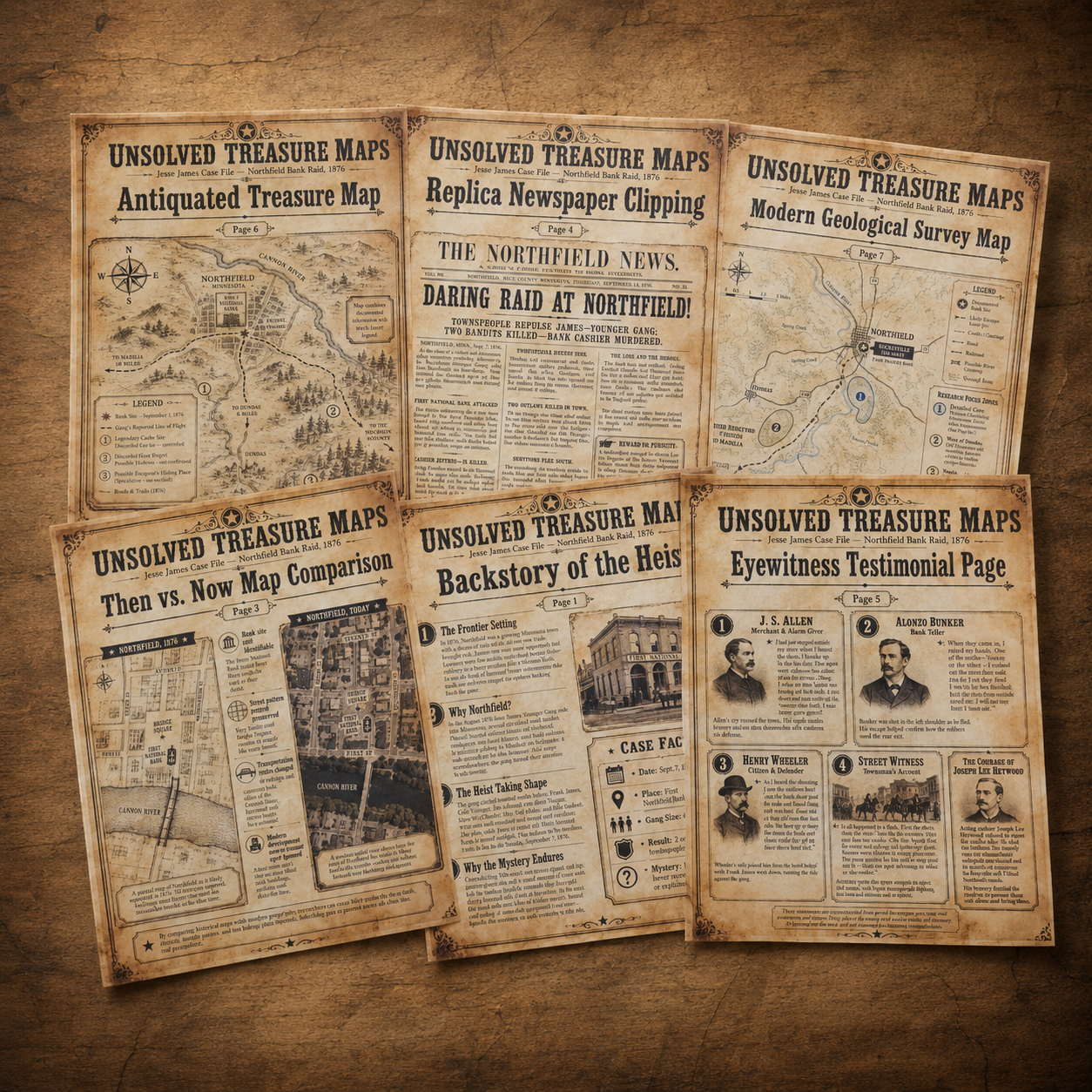 Unsolved Treasures Maps to your doorstep Complete Collection 3 Mysteries