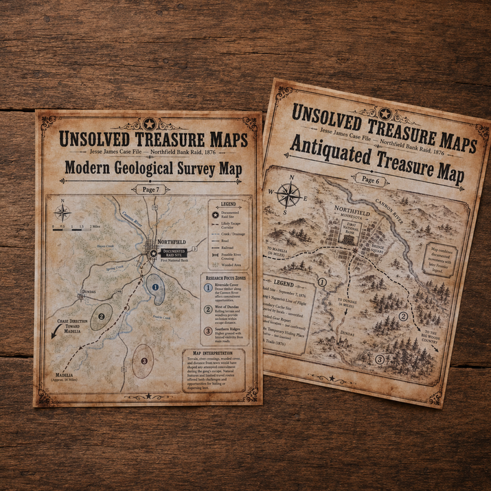 Unsolved Treasures Maps to your doorstep Complete Collection 3 Mysteries