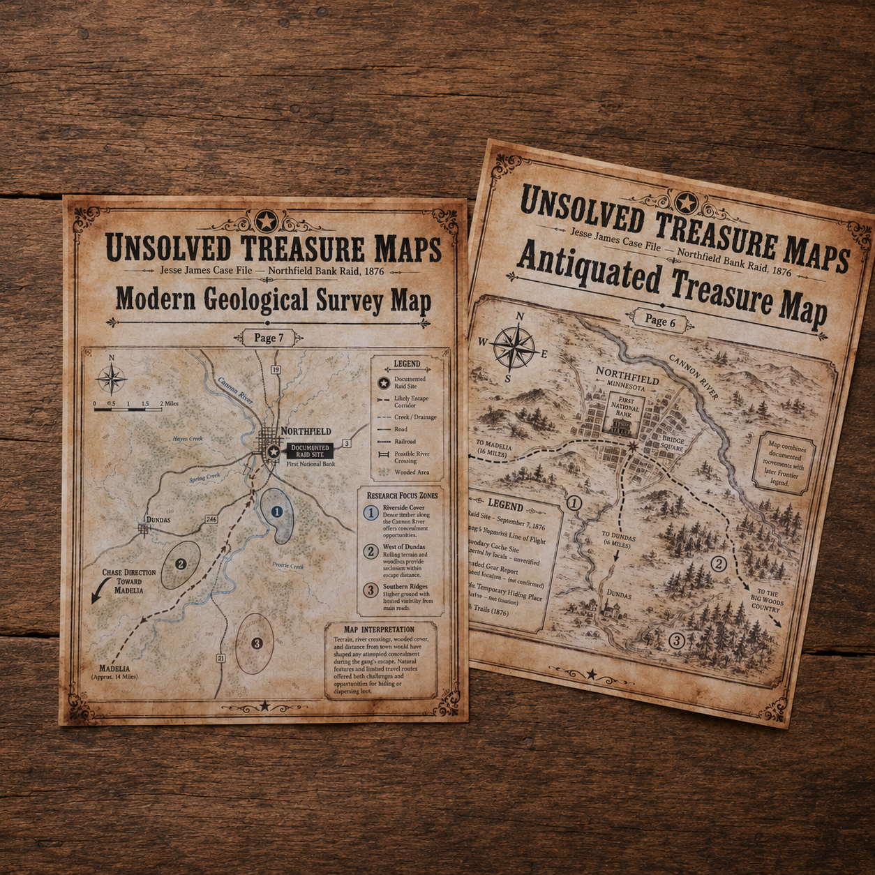 Unsolved Treasures Maps to your doorstep Complete Collection 3 Mysteries