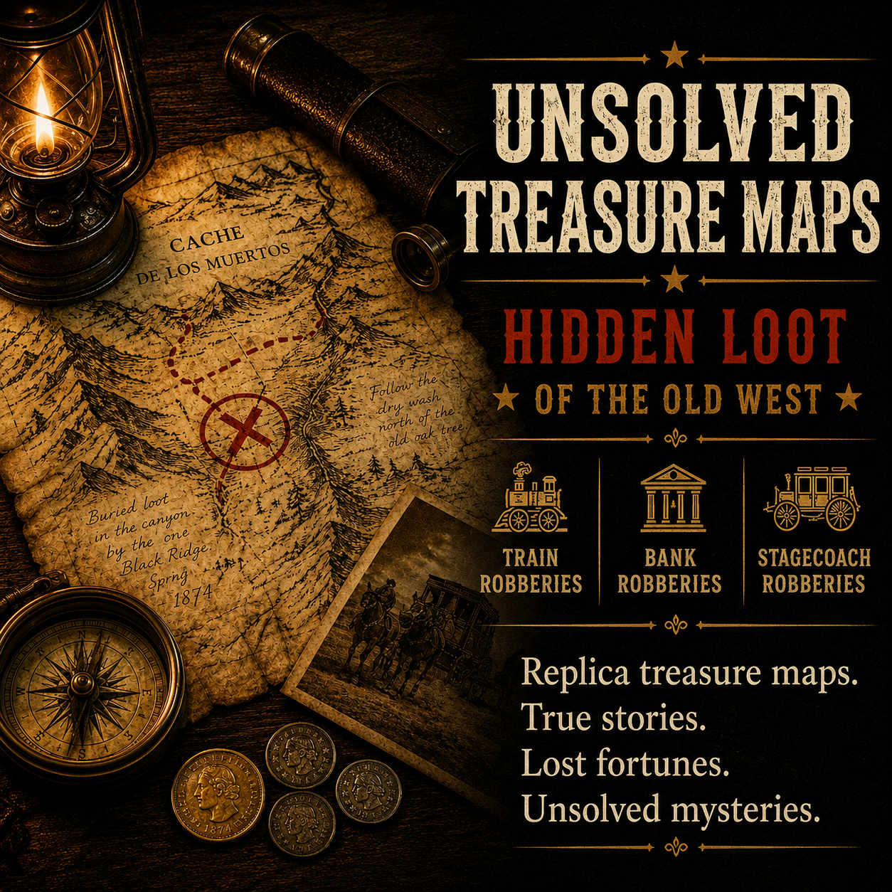 Unsolved Treasures Maps to your doorstep Complete Collection 3 Mysteries